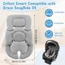 UXIETIN Car Seat Infant Insert Compatible with Graco SnugRide 35 | Double-Side Use Soft Cushion Pad,Newborn Car Seat Insert with Anti-Slip Pad