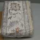 WITSHOCK 5x7 Washable Rug, Area Rugs for Living Room Bedroom, Non Slip Water Repellent Floor Carpet, Vintage Rug for Entryway Bedroom Kitchen Dining, Home Office-Light Yellow/Light Brown 