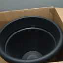 The HC Companies Caribbean Planter Pot - Outdoor & Indoor Plant Pot with Drainage Hole & Plug - Rolled Rim Plastic Pots for Plants & Flowers - Decorative Plant Pot (16" Black, Pack of 1)