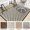 Office Chair Mat for Hardwood Floor, 72"x48" Easy Glide Computer Desk Mat Protector for Rolling Chair Under Desk Rug Nonslip Backing, Machine Wash, (Modern)