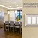 Henne Bery Sunken Pearls Heavy Duty Decorative Wall Plate Switch Plate Outlet Cover (Quad Decorator, Satin Nickel)