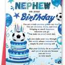2 x FANCYLUCKY Funny Birthday Card for Nephew Adult, Happy Birthday Card Gifts for Nephews from Aunt Uncle