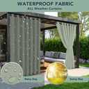 Outdoor Curtains for Patio Waterproof, 6 Drape Panels | Privacy & Weatherproof, Outside Curtains for Porch, Gazebo, Pergola, Cabana, Balcony, Grommet Top, 54 x 108 Inch, Sage Green