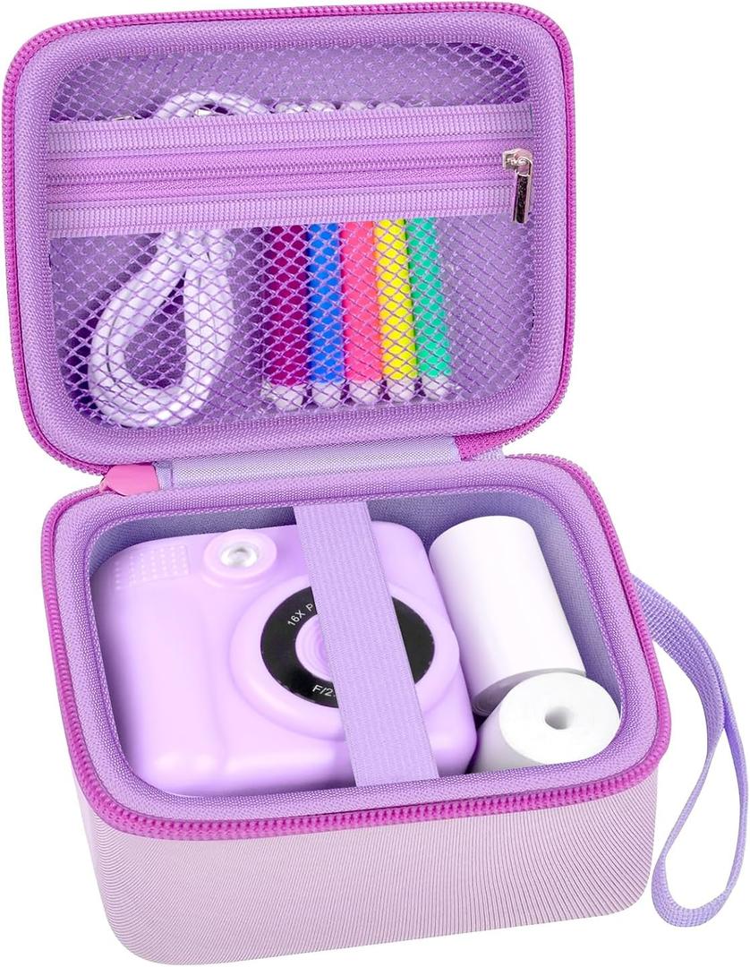 PAIYULE Kids Instant Print Camera Case Compatible with ESOXOFFORE for Dylanto for DUDUDRAGON for GKTZ for ETIKEZ for Dafotil for Careenoah Digital Video Prints Paper Bag (Box Only) Purple