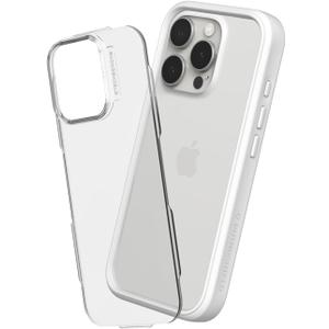 RhinoShield Modular Case Compatible with [iPhone 16 Pro Max] | Mod NX - Customizable Shock Absorbent Heavy Duty Protective Cover 3.5M / 11ft Drop Protection - White