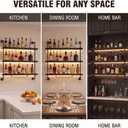 Wall Mounted Wine Rack with LED Lights, 31.4" W