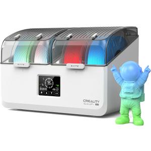 Creality Filament Dryer Box 4 Spool, SpacePi X4L 3D Printer Filament Storage Box, Dual Independent Heating Chambers, Rapid Heating Up to 75℃, Active Dehumidification, Fits PLA,PETG,ABS,TPU,Nylon,etc