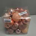 LANGXUN 36pcs Rose Gold Christmas Tree Decorations Balls, Bolas De Navidad, 2025 Christmas Decor, Indoor Outdoor Shatterproof Christmas Ornaments, Xmars Party Wedding Suppiles