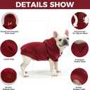 BINGPET Dog Hoodie for Large Medium Small Dogs, Sherpa Hooded Dog Sweater with Pocket Leash Hole for Boy Girl Dogs,Soft Warm Fleece Dog Winter Clothes Cold Weather Coats Jacket for Puppy Sweatshirt,L