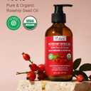 Yoken Rosehip Seed Oil Organic, USDA Certified 100% Pure Rosehip Oils for Skin & Hair, 8 fl oz Cold Pressed Rose Hip Oil for Full Body Care, Moisturizing, Gua Sha, Massage, Carrier Oil