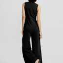 CHERFLY Jumpsuits for Women Dressy Summer Formal Outfits Wide Leg Overalls 2025 (Gray, L)