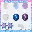 Winter Wonderland Balloon Arch Kit Blue Purple White Balloons Arch Garland Snow Confetti Snowflake Balloons for Princess Birthday Party Winter Onederland Baby Shower Decorations