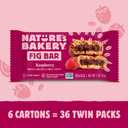 Natures Bakery Whole Wheat Fig Bars, Raspberry, Real Fruit, Vegan, Non-GMO, Snack bar, 6 Count (Pack of 6) BBD 10/03/26