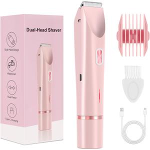 2025 New Bikini Trimmer for Women,Dermave Bikini Shaver,2-in-1 Electric Razors for Women(Pink)