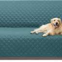 U-NICE HOME Reversible Sofa Cover Couch Cover for Dogs with Elastic Straps Water Resistant Furniture Protector for Pets Couch Cover for 3 Cushion Couch (Sofa, Blue/Beige)