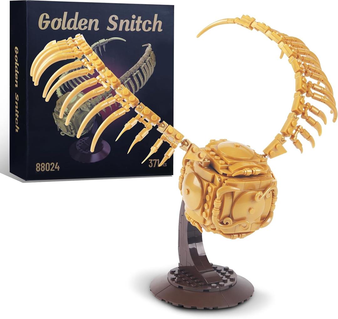 Golden Snitch Building Blocks Set Compatible with Lego Particle Size,Unique Harry Snitch Design Model Decoration,Creative Gift for 6+ Boys,Girls or Adults
