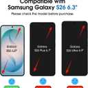 amFilm Auto-alignment OneTouch for Samsung Galaxy S26 6.3'' Screen Protector + Camera Lens Protector, Tempered Glass, 30 seconds Installation, Bubble Free, Case Friendly, Anti-Scratch [2+2 Pack]