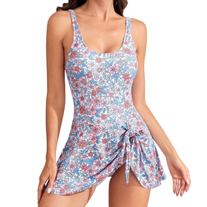 One Piece Swim Dress Swimsuits for Women Tummy Control Swimdress Skirt Bathing Suit M