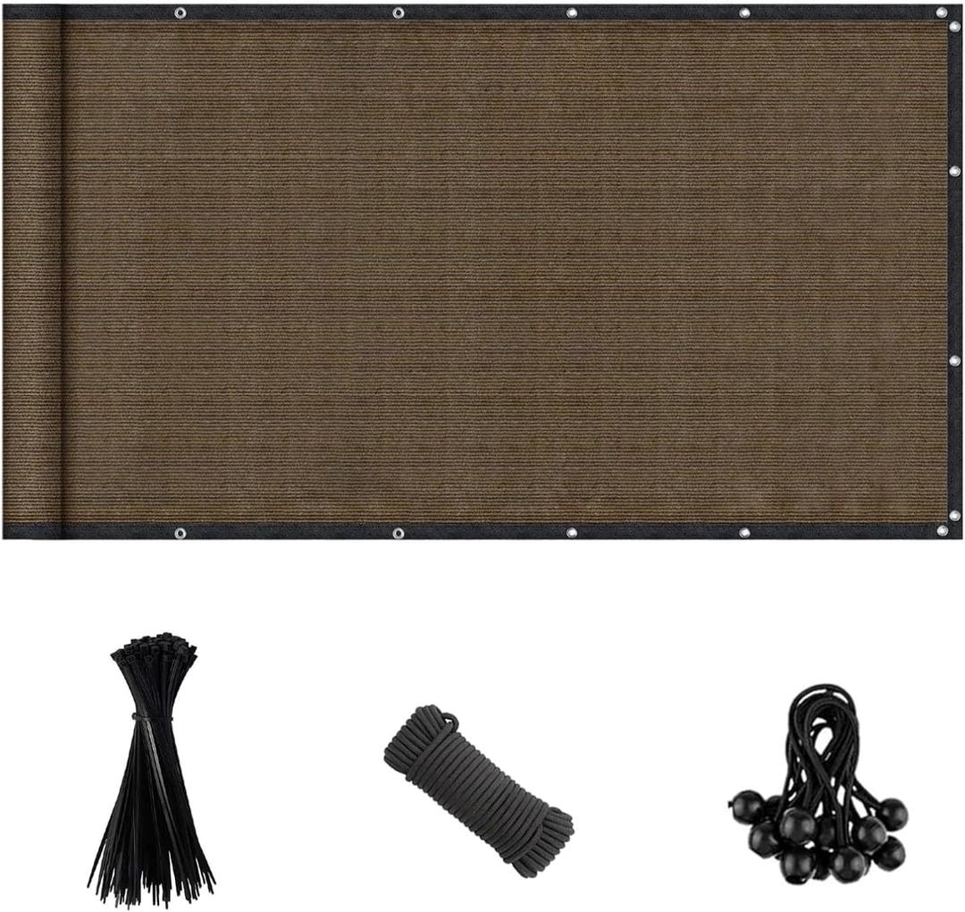 Shade Cloth, 90% Sun Shade Cloth with Grommets, Pergola Shade Cover Canopy, Mesh Tarp Sun Screens for Patio, Outdoor, Garden, Backyard (6 x 8 FT)