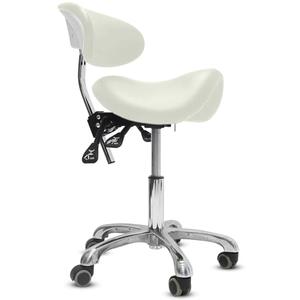 LIMKOMES Saddle Stool with Wheels,3-Way Function Rolling Stool with Back Support,Ergonomic Stool Saddle Stool for Hair Stylist for Dentist Salon Tattoo