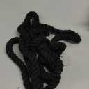 Simple Cotton long Waist Rope Tie Belt Medieval Plus Size For Girl Women Dresses Pants with Tassels Braided Woven (Black)