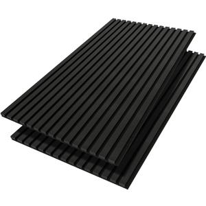 Luxdecor Acoustic Wood Slat Wall Panels for Wall 2pack Wood Slat Panels for Wall 47.2”x23.6” Wooden Acoustic Venner Panels 3D, Fluted Wall Slat Panels 0.82”in