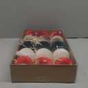 24 Pcs Velvet Christmas Ornaments 2.36 Inch Neutral Shatterproof Plastic Velvet Balls Flocked Ornaments for Christmas Tree Hanging Decorations (Multicolored)