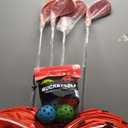 BucketGolf 9 Hole Bundle with Clubs, Outdoor Golf Game for All Ages | Play Anywhere: Yards, Beach, Park & Backyard, Fun for Adults, Kids & Family,4 Clubs (3 RH + 1 LH) 