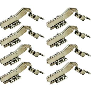 LIKERAINY 45 Degree Hinge 35mm with Hydraulic Damper for Special Corner Door Soft Closing Hinges for Cabinet Cupboard Wardrobe Folding Angular Doors, Pack of 8