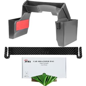 JVMA Center Console Organizer Tray and Car Trash Bag Hook Assembly for Jeep Gladiator JT and Wrangler JL JLU 2025-2018 Accessories