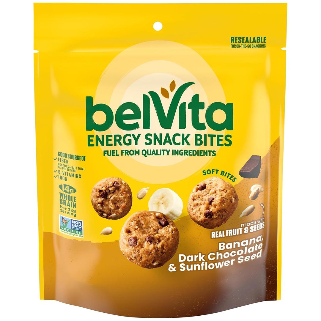 belVita Energy Snack Bites, Banana, Dark Chocolate and Sunflower Seed, 5 oz July 17, 2025