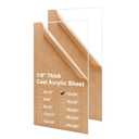 KINLINK 12x24 Plexiglass Sheets 1/8 inch Thick, 3mm Clear Cast Acrylic Sheet, Plastic Board for DIY Project, Craft, Window Glass, Table Top, Picture Frame, Acrylic Sign and Wedding Invitation 2 Pack