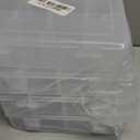 4 Pack 8 Grids Bead Organizer and Storage, Clear Plastic Storage Containers with Removable Dividers and Labels Small Tackle Box Organizer for Jewelry Crafts Electronics Small Parts