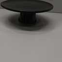 The Cake Stand 10 Inch Gloss Ceramic Pedestal Cake Stand, Modern Footed Dessert Stand for Cakes, Cupcakes, Cookies & More (Black)