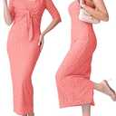 2 PCS Floral Strapless Dress Cardigan Set Long Bodycon Maxi Formal Dresses Boho Wedding Guest Cocktail Outfit, M