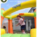 Outfunny Indoor Bounce House with Slide, Inflatable Bouncy House for Kids 3-8, Bounce Area 6'x6', Capacity 300 lb - Green