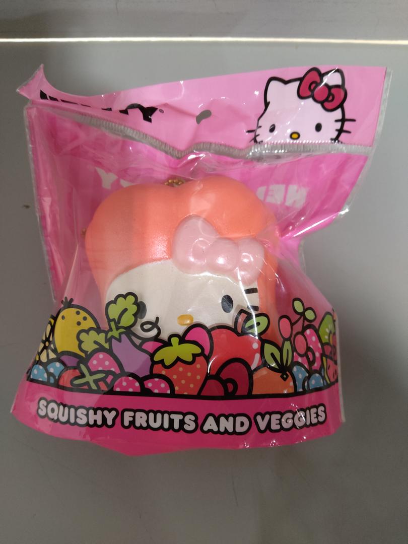 Hello Kitty Squishy Fruits And Veggies Toys - Slow Rising Squishy Toy Keychain for Party Favors, Stress Ball, Birthday Gifts, Kawaii Squishy for Kids, Girls, Boys, Adults 10 Pack