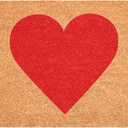Calloway Mills Madison Heart Doormat (Red, 17" x 29")