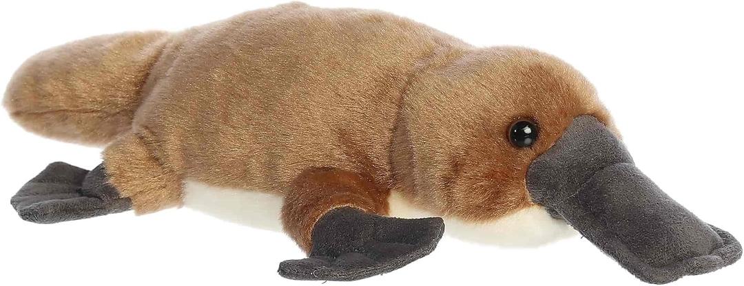 Aurora Adorable Mini Flopsie Bindi Platypus Stuffed Animal - Mini Companions Ready for Playful Adventures - for Kids All Ages, Toddlers, Adults, and Families - Brown 11 Inches