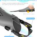 Greatever Snorkel Fins Adjustable Buckles Open Heel Swim Flippers Travel Size Short Swim Fins for Snorkeling Diving Swimming Adult Men Womens,  L/XL(Adult US Size 9-13)
