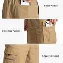 Mens Cotton Cargo Hiking Shorts with Multi Pockets Summer Outdoor Work Casual Shorts (S)