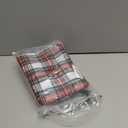 AQOTHES Pack of 2 Christmas Plaid Decorative Throw Pillow Covers Scottish Tartan Cushion Case for Farmhouse Home Holiday Decor Red and White, 18 x 18 Inches