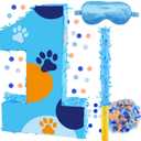 16 Inch Number 1 Dog Paw Pinata with 16 Inch Piata Stick Blindfold Confetti for Boy Girl Kids 1st Birthday Party Decorations (1st)