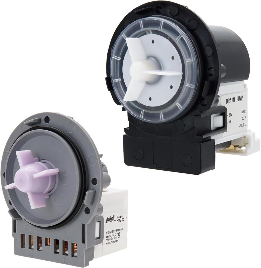 Washer Circulation Pump and Drain Pump Motor Fit for LG WM4370HKA WM4370HWA WM8000HWA WM8100HVA WM3997HWA WM5000HVA WM5000HWA WM8000HVA WM4070HVA