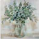 Stupell Industries Soothing Eucalyptus Flower Herb Arrangement Rustic Jar Canvas Wall Art, Design by Nan (17L" x 1.5W", Gallery Wrapped Canvas)
