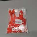 12 Pack Christmas Garland Hangers & Hooks - Reusable Silicone Adhesive Straps for Mantle, Fireplace, Stairways Decoration | Stretchable Wreath Ties & Stocking Holder (Red)