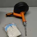 Drain Auger, Clog Remover with Drill Adapter, 25 Feet Flexible Plumbing Snake Use Manually or Powered for Kitchen,Bathrom and Shower Sink, Comes with Gloves (orange)