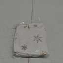 Sattiyrch Christmas Sequin Tree Skirt 36in,White Soft Thick with Golden Snowflakes Decorations for 5FT 6FT 7FT Xmas Tree