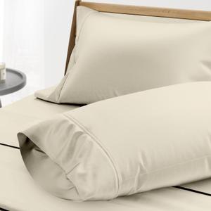 THREAD SPREAD 100% Egyptian Cotton Pillow Cases - 1000 Thread Count Pillow Cases Queen/Standard Size Set of 2, Soft & Breathable Extra Long Staple Sateen Weave Cotton Pillow Covers for Bed - Ivory THREAD SPREAD 100% Egyptian Cotton Pillow Cases - 1000 Thread Count Pillow Cases Queen/Standard Size Set of 2, Soft & Breathable Extra Long Staple Sateen Weave Cotton Pillow Covers for Bed - Ivory