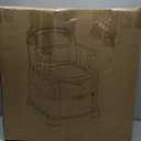 Bedside Commode, Portable Toilet for Adults, Commode Chair for Toilet with Arms, Height Adjustable, 2 Toilets and Induction Night Light, Potty Chair for Elderly and Disabled (White & Green)